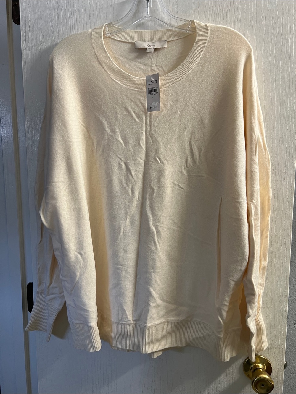 LOFT Soft Cream Crewneck Pullover